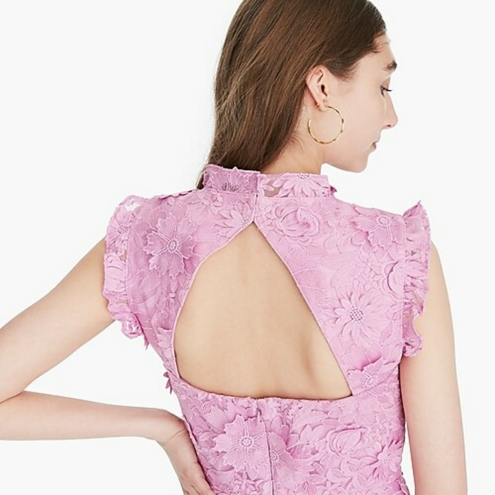 J Crew Lace Floral A-line Dress